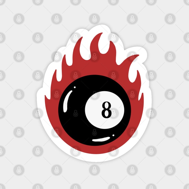 8 ball fire Sticker by morgananjos